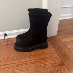 Stuart Weitzman Black Suede Boots. 8.5B. Brand new.